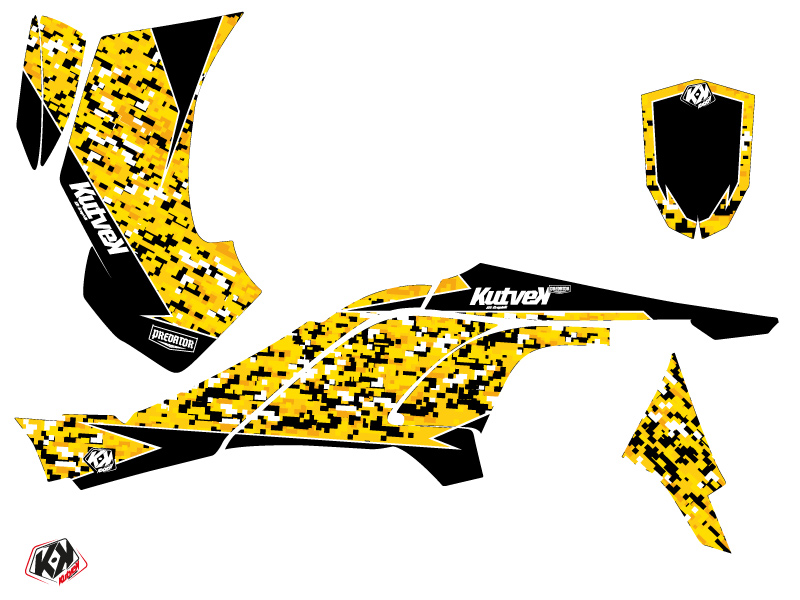 Kit Décoration Quad Predator Can-Am DS 450 Noir Jaune 2008-2015 - vue 2