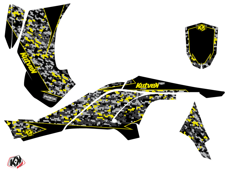 Kit Déco Quad Predator Can-Am DS 450 Noir Gris Jaune 2008-2015 - vue 2