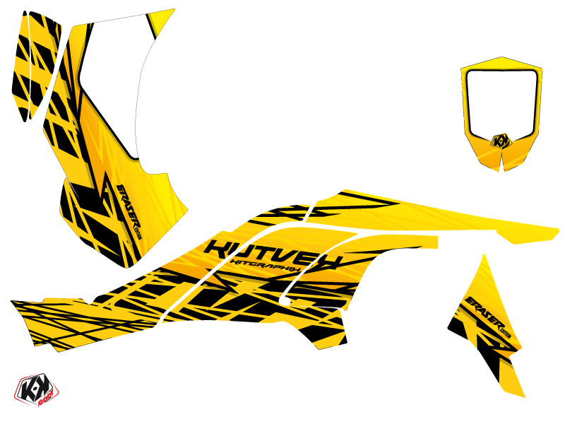 Kit Déco Quad Eraser Can Am DS 450 Jaune (2008-2015) Kutvek - vue 2