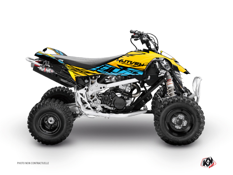 Kit Déco Quad Eraser Can-Am DS 450 Jaune Bleu 2008-2015 KUTVEK