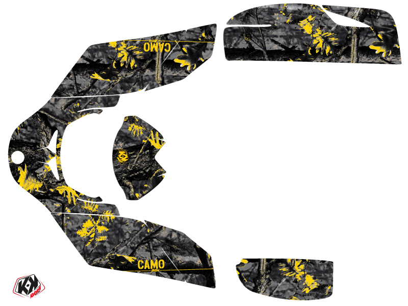 Kit Déco Quad Camo Can-Am DS 650 Noir Jaune (2001-2006) - vue 2