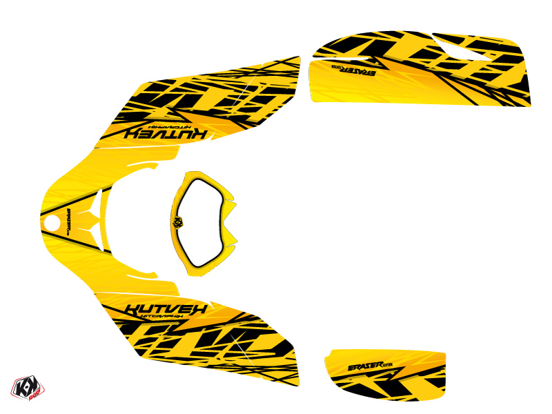 Kit Déco Quad Eraser Can-Am DS 650 Jaune (2001-2006) KUTVEK - vue 2