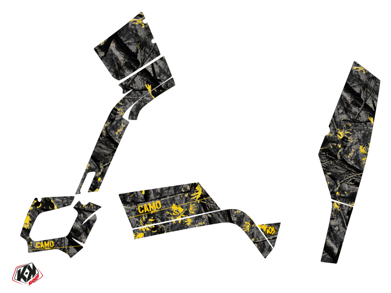 Kit Déco Quad Camo Can-Am Outlander 400 XTP Noir Jaune (2004-2009) KUTVEK - vue 2