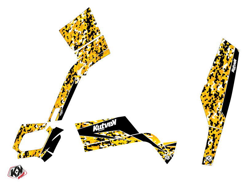Kit Déco Quad Predator Can-Am Outlander 400 XTP Noir Jaune (2004-2009) - vue 2