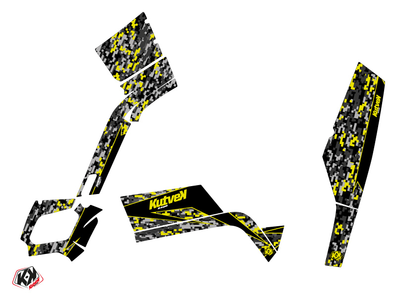 Kit Déco Quad Prédator Can Am Outlander 400 XTP Noir Gris Jaune (2004-2009) - vue 2
