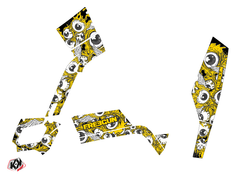Kit Décoration Quad KUTVEK Freegun Eyed Can-Am Outlander 400 XTP Jaune (2004-2009) - vue 2