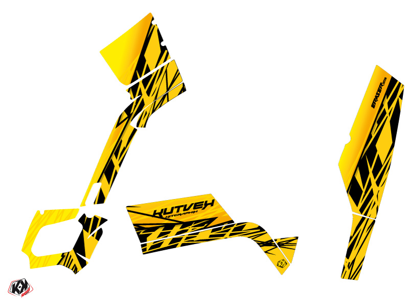 Kit Déco Quad Eraser Can Am Outlander 400 XTP Jaune (2010-2012) Kutvek - vue 2