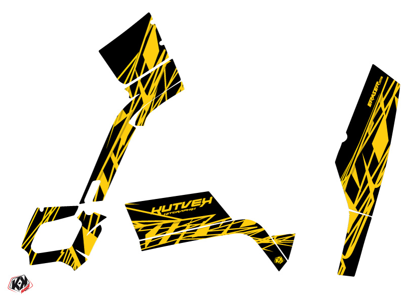 Kit décoratif Quad Eraser Can-Am Outlander 400 XTP jaune noir (2010-2012) - vue 2