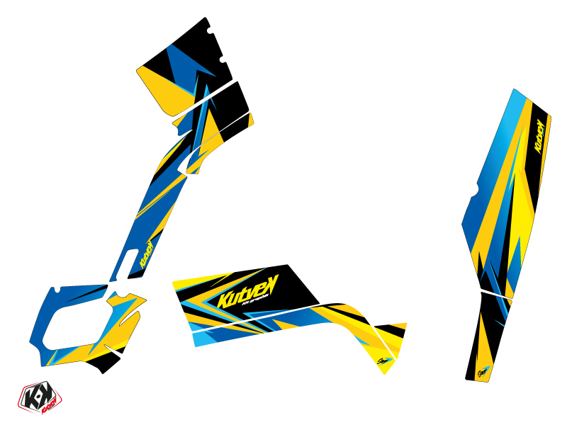 Kit Déco Quad KUTVEK Stage Can Am Outlander 400 XTP Jaune Bleu (2010-2012) - vue 2