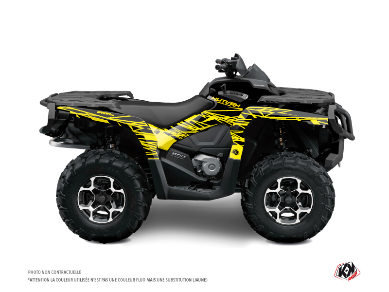 Kit Déco Quad Eraser Fluo Can-Am Outlander 500-650-800 XTP Jaune (2007-2009)