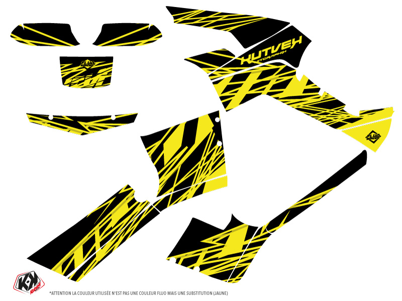 Kit Déco Quad Eraser Fluo Can-Am Outlander 500-650-800 XTP Jaune (2007-2009) - vue 2