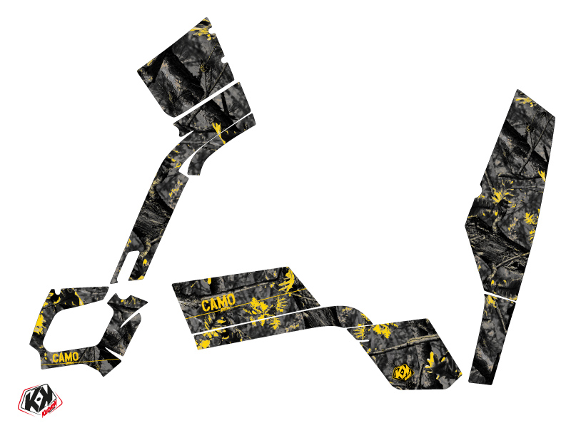Kit Déco Quad Camo Can Am Outlander 400 MAX Noir Jaune (2010-2014) KUTVEK - vue 2