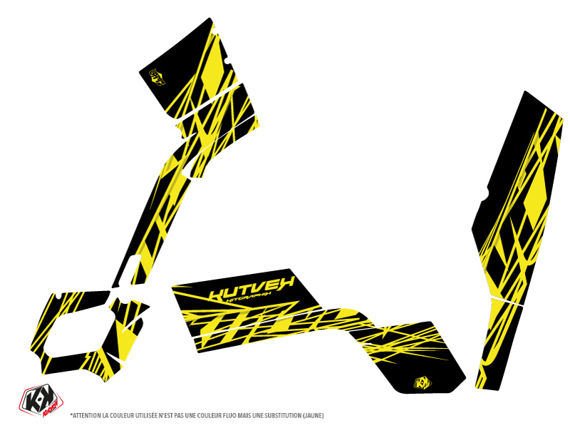 Kit Déco Quad Eraser Fluo Can-Am Outlander 400 MAX Jaune (2010-2014) - vue 2