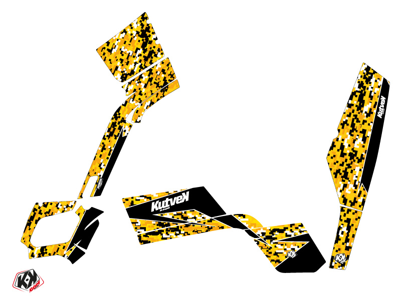 Kit décalcomanies Quad Predator Can-Am Outlander 400 MAX noir jaune 2010-2014 - vue 2