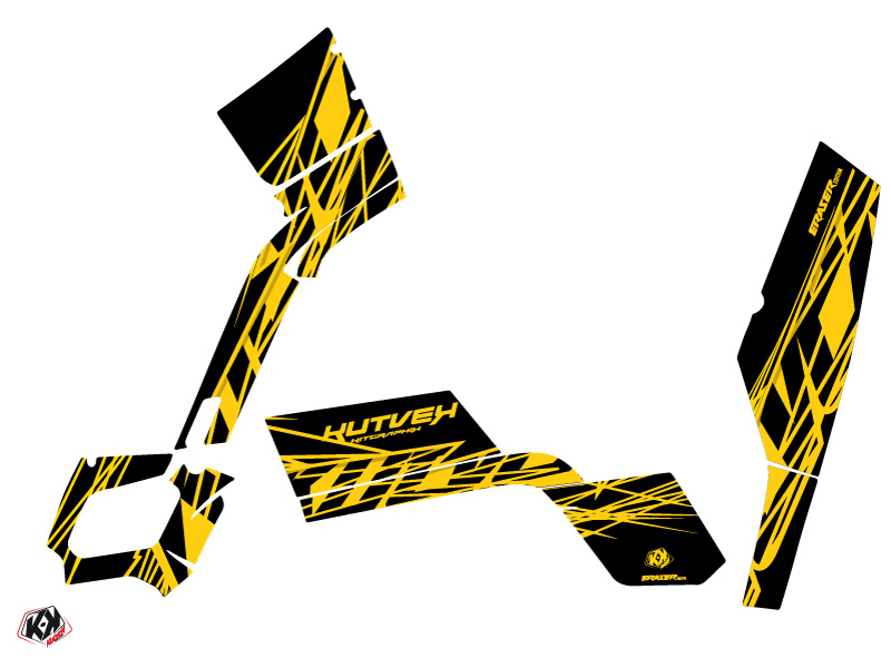 Kit Déco Quad KUTVEK Eraser Can-Am Outlander 400 MAX Jaune Noir (2010-2014) - vue 2