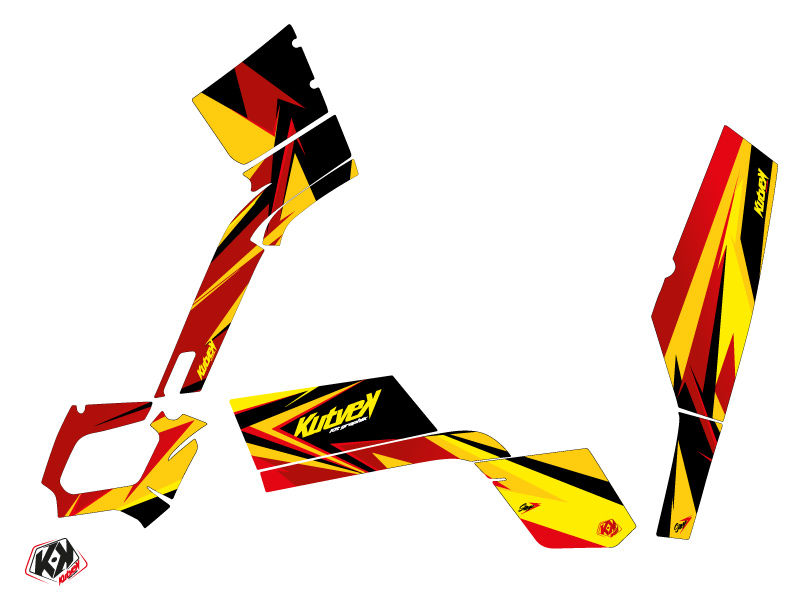 Kit Déco Quad Can Am Outlander 400 MAX Jaune Rouge (2010-2014) KUTVEK - vue 2