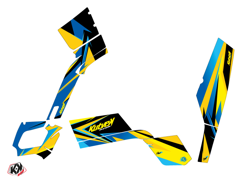 Kit de décoration Quad Stage Can Am Outlander 400 MAX jaune bleu (2010-2014) - vue 2