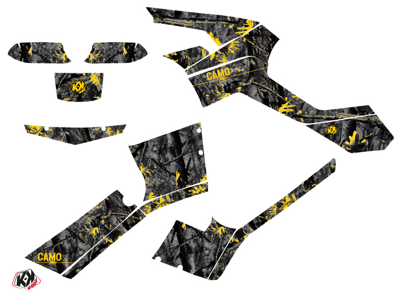 Kit Déco Quad Camo Can-Am Outlander 500-650-800 MAX Noir Jaune (2010-2012) KUTVEK - vue 2