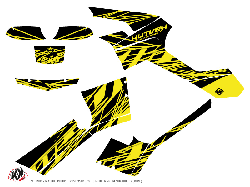 Kit déco quad Eraser Fluo Can-Am Outlander 500-650-800 MAX jaune (2010-2012) - vue 2