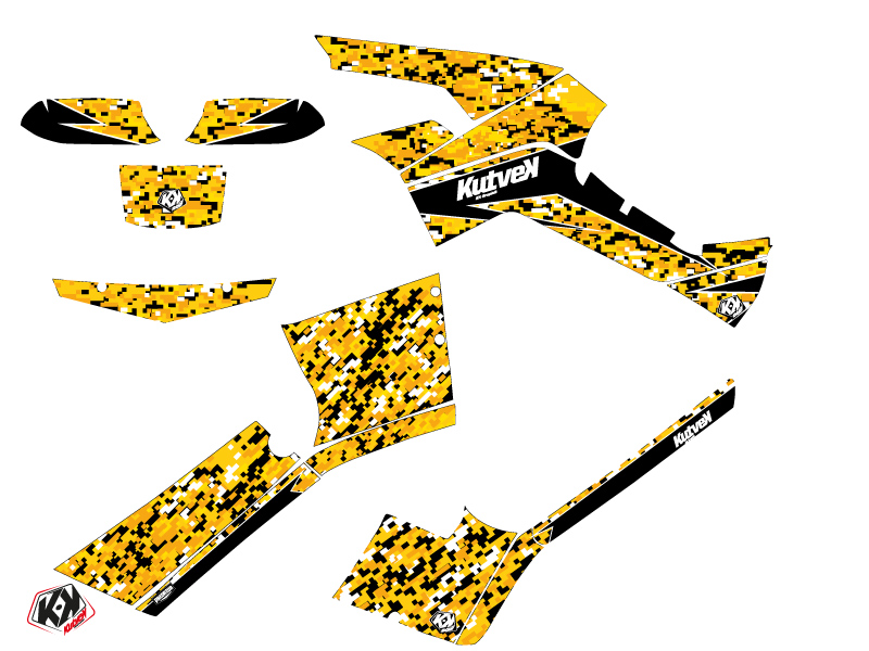 Kit Déco Quad Predator Can-Am Outlander 500-650-800 XTP Noir Jaune (2013-2015) - vue 2