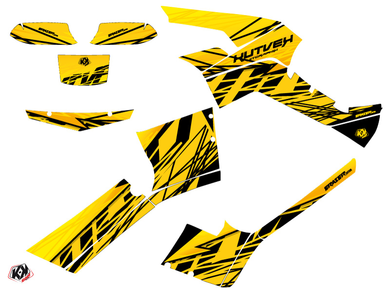 Kit Déco Quad Eraser Can-Am Outlander 500-650-800 XTP Jaune (2013-2015) KUTVEK - vue 2