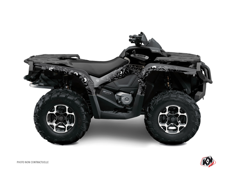 Kit décoratif Quad Zombies Dark Can-Am Outlander 500-650-800 XTP Noir (2013-2015)