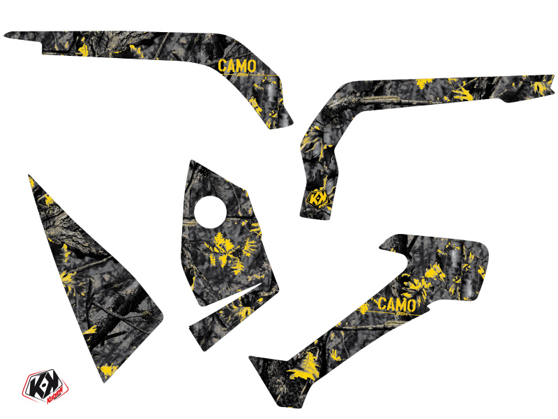 Kit déco quad Camo Can-Am Outlander 1000 noir jaune 2012-2015 - vue 2