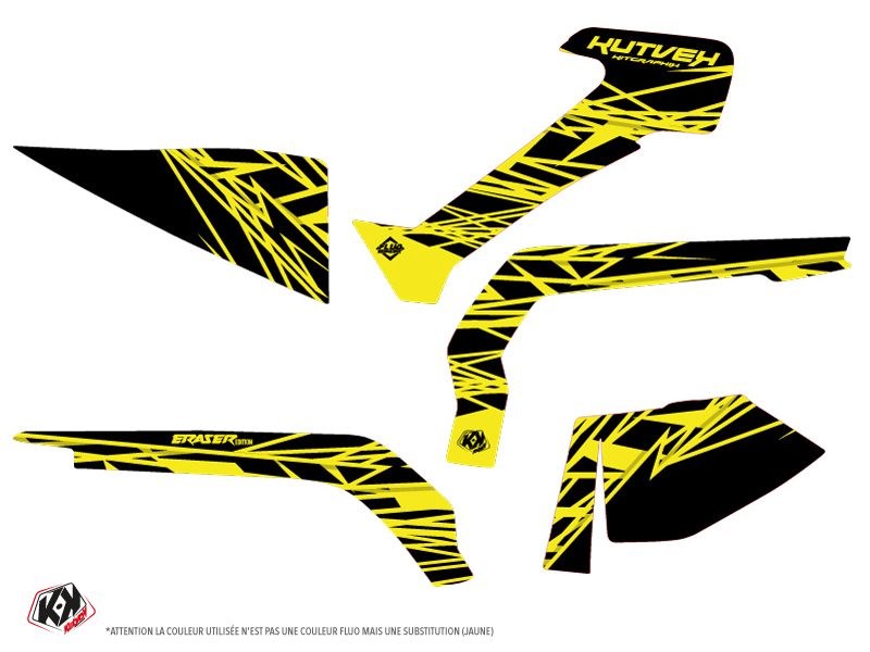 Kit Déco Quad Eraser Fluo Can-Am Outlander 1000 Jaune (2012-2015) - vue 2