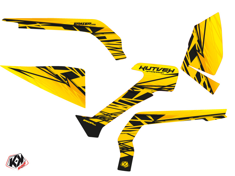 Kit Déco Quad Eraser Can-Am Outlander 1000 Jaune (2012-2015) KUTVEK - vue 2