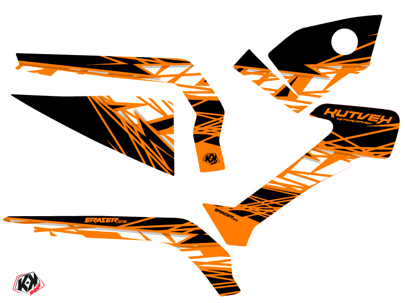 Kit Déco Quad Eraser Can-Am Outlander 1000 Orange Noir 2012-2015 - vue 2
