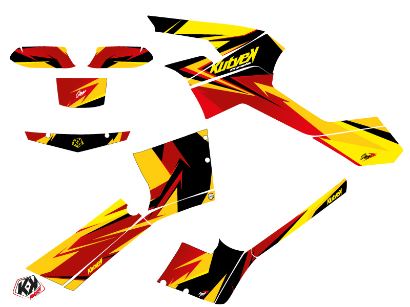 Kit Déco Quad KUTVEK Can Am Outlander 500-650-800 MAX Jaune Rouge (2013-2015) - vue 2