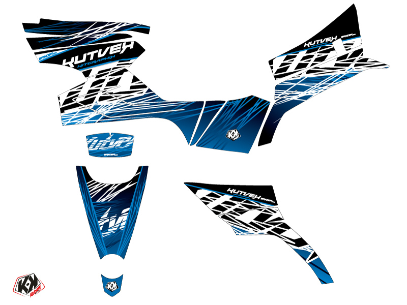Kit Déco Quad Eraser KUTVEK CF Moto CFORCE 450 S Bleu Noir (2015-2023) - vue 2
