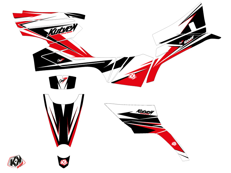 Kit Déco Quad KUTVEK CF MOTO CFORCE 450 S Noir Rouge (2015-2023) - vue 2