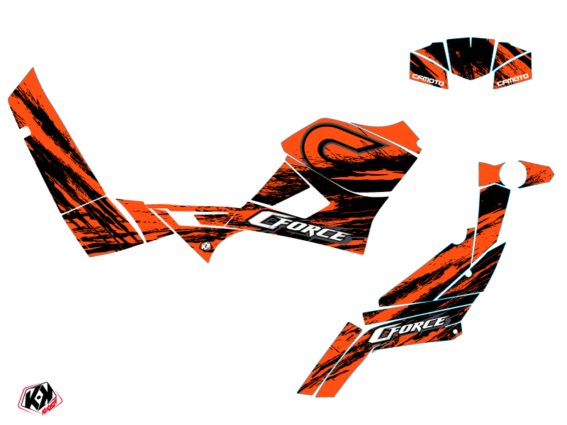 Kit Décoration Quad Splatter CF Moto CFORCE 600 Orange (2014-2015) - vue 2