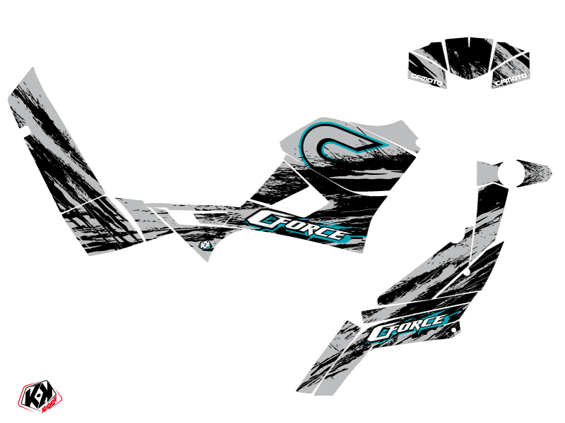 Kit Déco Quad Splatter CF MOTO CFORCE 600 Gris (2014-2015) KUTVEK - vue 2