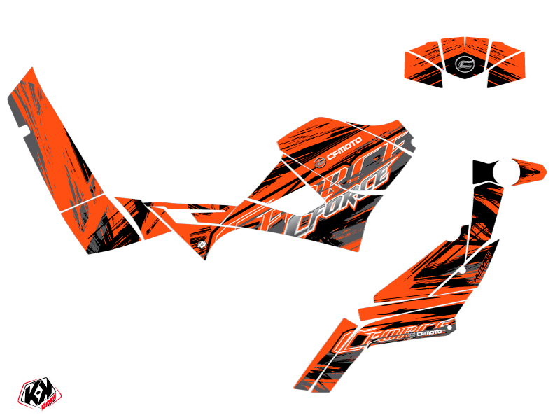 Kit Déco Quad Brush KUTVEK CF MOTO CFORCE 600 Orange (2019-2023) - vue 2