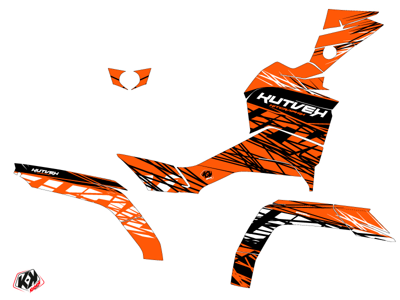 Kit Déco Quad Eraser CF MOTO CFORCE 850 XC Orange Noir KUTVEK (2018-2023) - vue 2