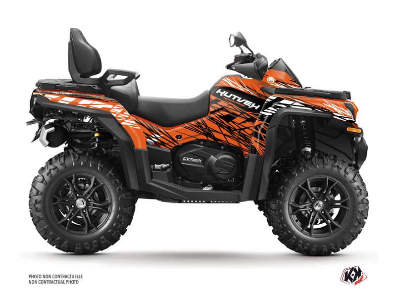 Kit Décoration Quad Eraser CF Moto CFORCE 1000 Orange Noir (2017-2023)