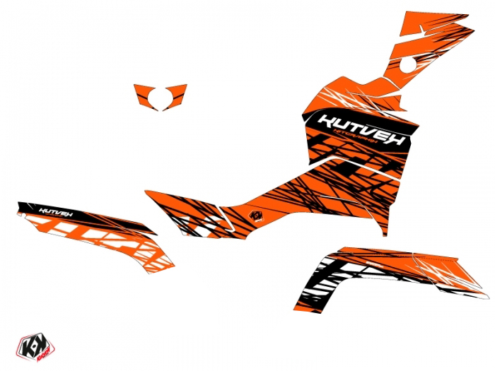 Kit Décoration Quad Eraser CF Moto CFORCE 1000 Orange Noir (2017-2023) - vue 2
