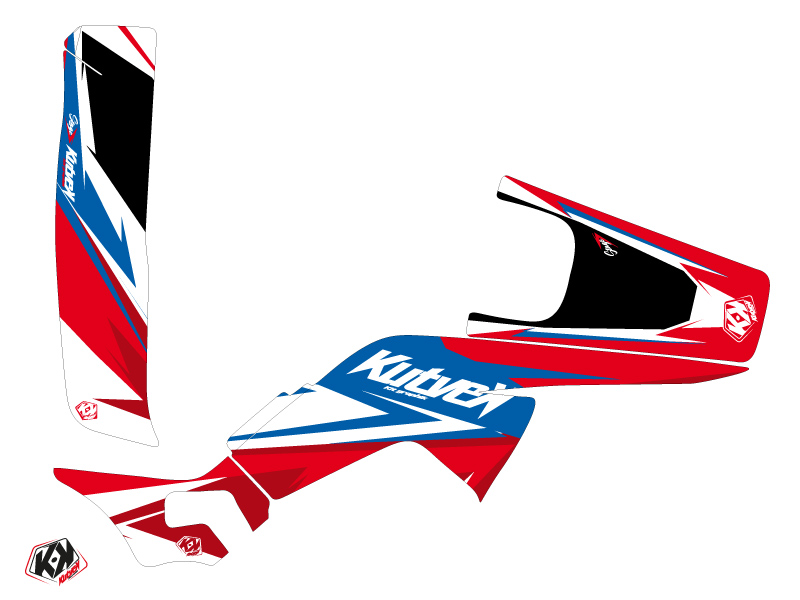 Kit Déco Quad Stage Honda 250 TRX R Bleu Rouge (2007-2012) - vue 2