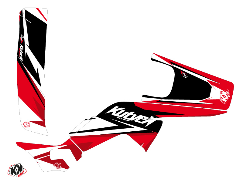 Kit Déco Quad KUTVEK Stage Honda 250 TRX R Noir Rouge (2007-2012) - vue 2