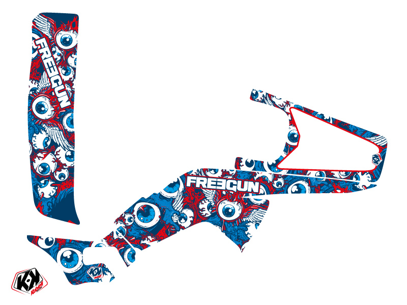 Kit Déco Quad Freegun Eyed Honda 250 TRX R Rouge (2007-2012) - vue 2