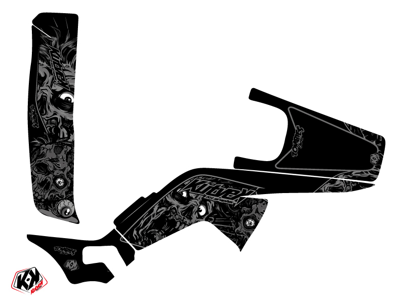 Kit Déco Quad Zombies Dark Honda 250 TRX R Noir (2007-2012) - vue 2