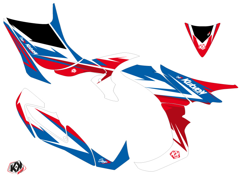 Kit Déco Quad Stage Honda 700 TRX Bleu Rouge (2007-2017) - vue 2