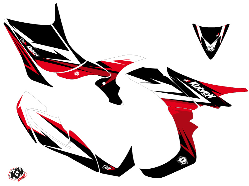 Kit déco quad Stage Honda 700 TRX noir rouge (2007-2017) KUTVEK - vue 2