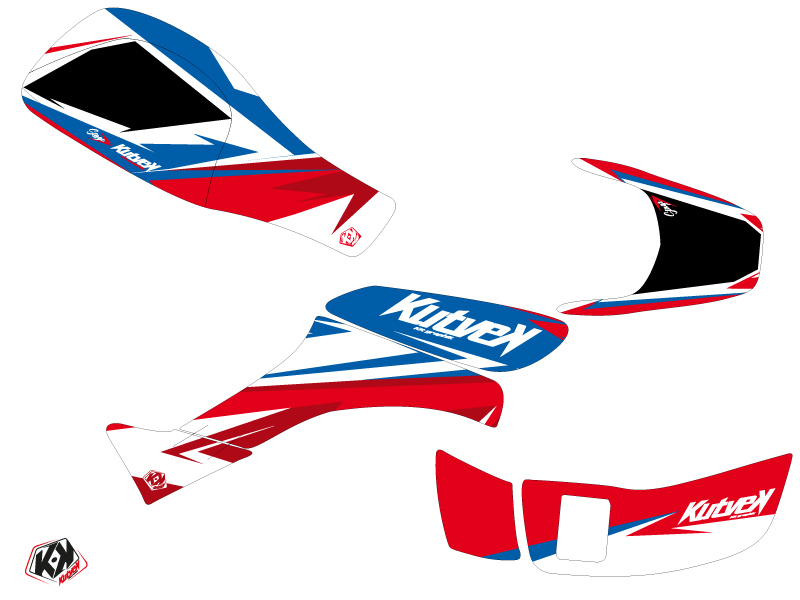 Kit Déco Quad Stage Honda EX 400 Bleu Rouge (1995-2004) KUTVEK - vue 2