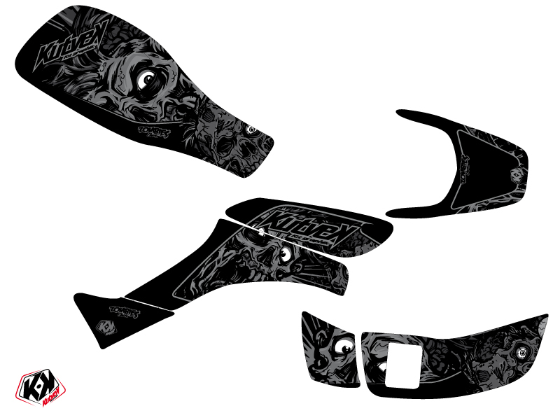 Kit Déco Quad Zombies Dark Honda EX 400 Noir (2005-2007) - vue 2