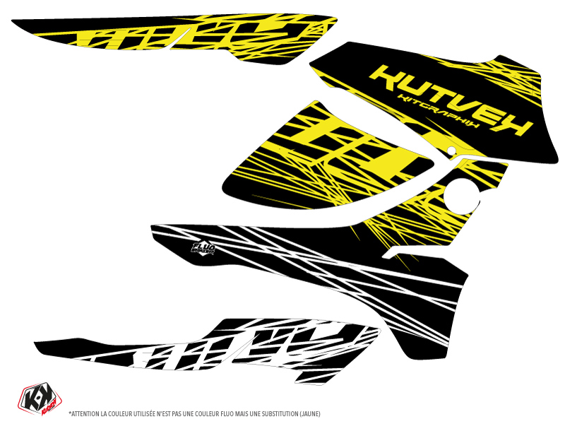 Kit Déco Quad Eraser Fluo Honda Rancher 420 Jaune KUTVEK - vue 2