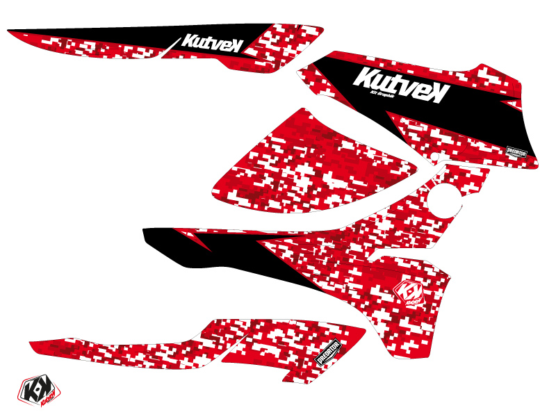 Kit Déco Quad Prédateur Honda Rancher 420 Rouge (2016-2023) - vue 2