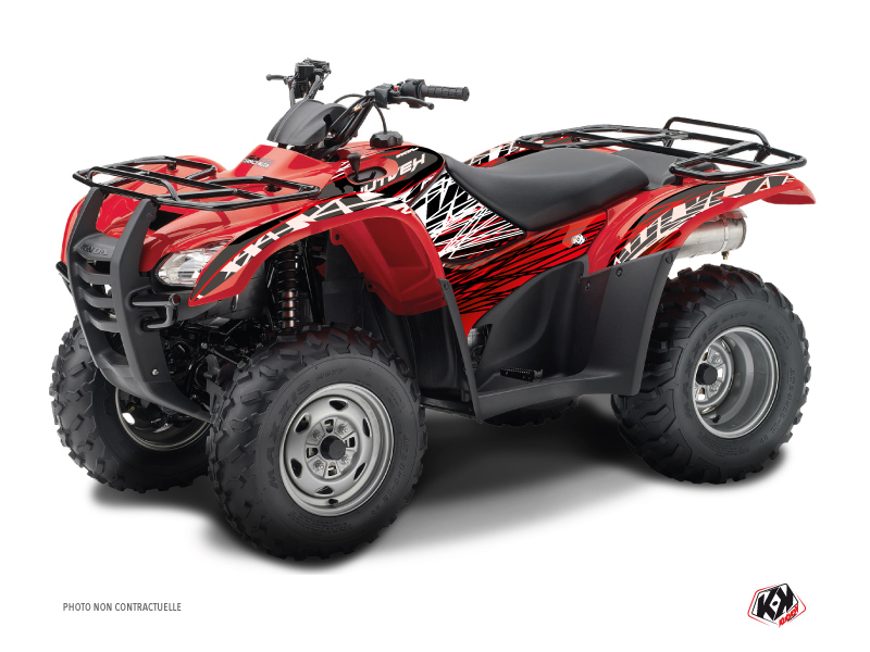 Kit déco quad Eraser Honda Rancher 420 rouge blanc 2016-2023